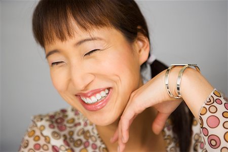 Portrait of Woman Laughing Stock Photo - Rights-Managed, Code: 700-02200961