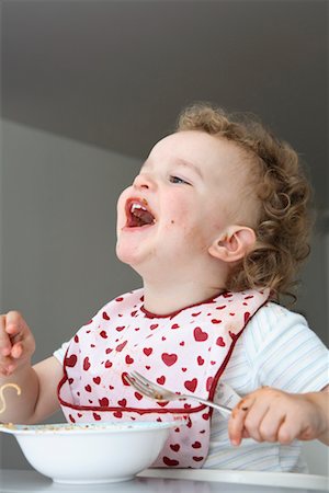 Baby Eating Spaghetti Stock Photo - Rights-Managed, Code: 700-02216105