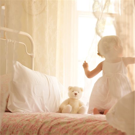 Little Girl in Bedroom Stock Photo - Rights-Managed, Code: 700-02217415