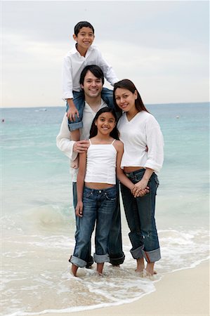 shoulder ride - Portrait of Family on the Beach, Mallorca, Spain Stock Photo - Rights-Managed, Code: 700-02235835