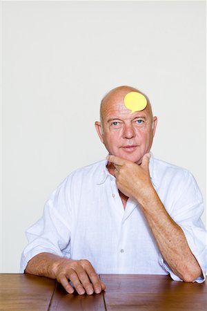 sticker - Portrait of Man with Thought Bubble Stock Photo - Rights-Managed, Code: 700-02265706