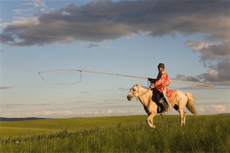 Horseman in Inner Mongolia, China Stock Photo - Rights-Managed, Code: 700-02265730