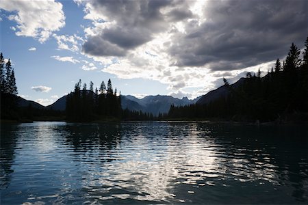 rocky mountains lakes and rivers - Bow River in Banff National Park, Alberta, Canada Stock Photo - Rights-Managed, Code: 700-02260096