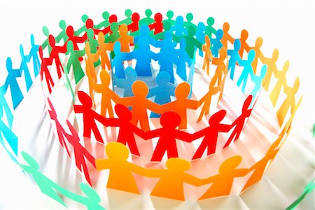 partnership concept - Spiral of Paper Cut-Out Figures Stock Photo - Rights-Managed, Code: 700-02289287