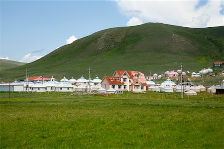 simsearch:700-02263895,k - Resort Village avec des maisons et des yourtes, Mongolie intérieure, Chine Photographie de stock - Rights-Managed, Code: 700-02314940