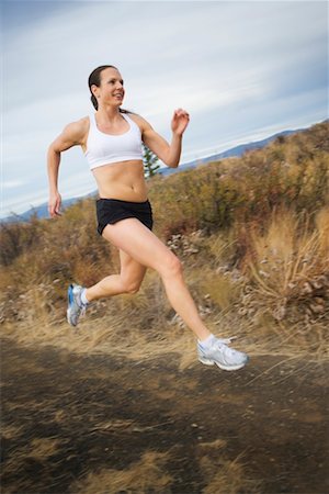 simsearch:700-02245399,k - Woman Running, Winthrop, Okanogan County, Washington, USA Stock Photo - Rights-Managed, Code: 700-02346389