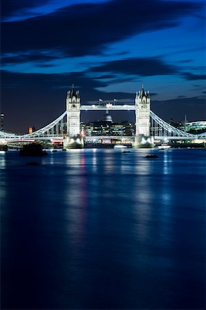 Tower Bridge at Night, London, England Stock Photo - Rights-Managed, Code: 700-02346411