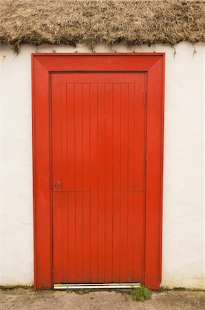 simsearch:700-02348623,k - Door and Thatched Roof of House, Kilmurvey, Inishmor, Aran Islands County Galway, Ireland Stock Photo - Rights-Managed, Code: 700-02348664