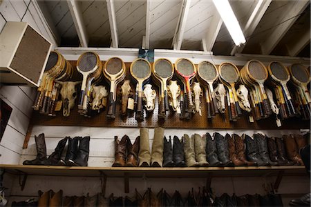 Row of Tennis Racquets and Cowboy Boots Stock Photo - Rights-Managed, Code: 700-02376818