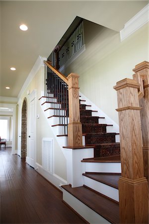 simsearch:700-06038236,k - Hallway and Staircase in Home Stock Photo - Rights-Managed, Code: 700-02376845