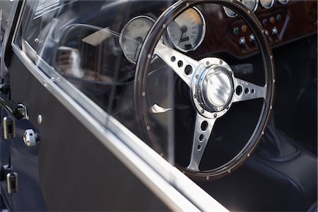 simsearch:700-02156614,k - Interior of Vintage Sportscar Stock Photo - Rights-Managed, Code: 700-02371527