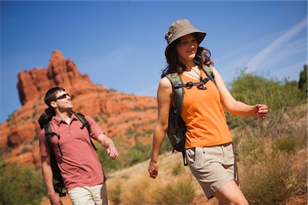 simsearch:600-01693945,k - Couple Hiking by Bell Rock, Sedona, Arizona Stock Photo - Rights-Managed, Code: 700-02386017