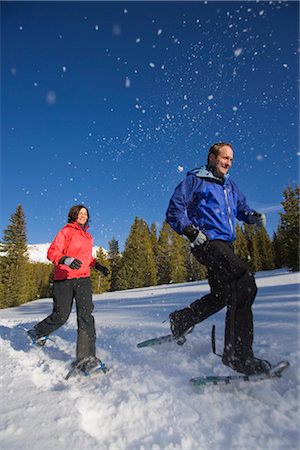 Couple Snowshoeing, Breckenridge, Colorado, USA Stock Photo - Rights-Managed, Code: 700-02386035