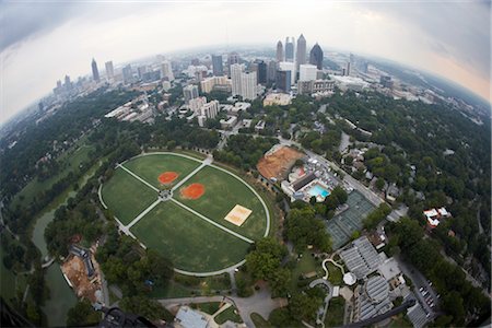 Aerial View of Piedmont Park, Atlanta, Georgia, USA Foto de stock - Con derechos protegidos, Código: 700-02418145