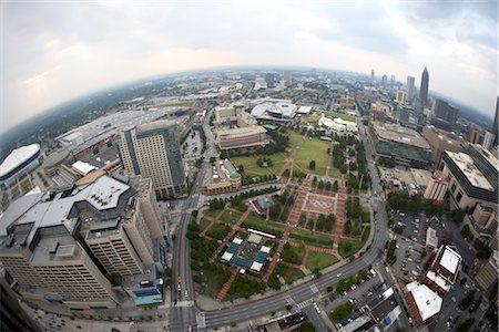 Aerial View of Centennial Olympic Park, Atlanta, Georgia, USA Stock Photo - Rights-Managed, Code: 700-02418154