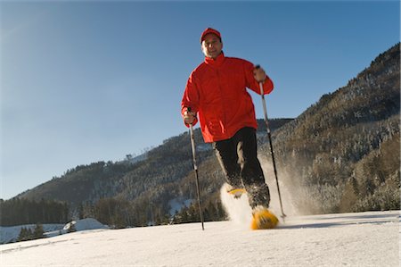 snowshoer - Man Snowshoeing, Salzburger Land, Austria Stock Photo - Rights-Managed, Code: 700-02428644