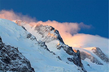 Sunrise on Mont Blanc Massif, Chamonix, France Stock Photo - Rights-Managed, Code: 700-02593967