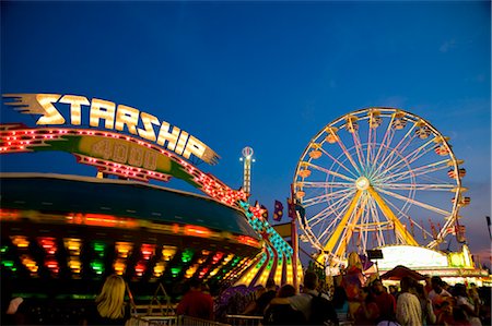 entertainment and amusement park - CNE at Night, Toronto, Ontario, Canada Stock Photo - Rights-Managed, Code: 700-02620652