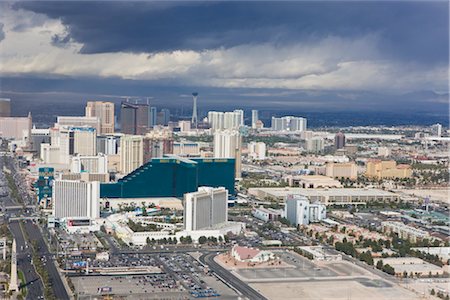simsearch:700-02633802,k - Aerial View of the Las Vegas Strip, Las Vegas, Nevada, USA Stock Photo - Rights-Managed, Code: 700-02633798