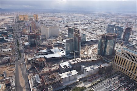 simsearch:700-02633802,k - Aerial View of Construction of CityCenter Las Vegas, Las Vegas, Nevada, USA Stock Photo - Rights-Managed, Code: 700-02633807