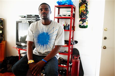 Portrait of Man in Apartment Stock Photo - Rights-Managed, Code: 700-02659861