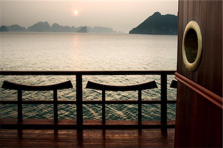 porthole - Sunset from Boat, Halong Bay, Vietnam Stock Photo - Rights-Managed, Code: 700-02669402