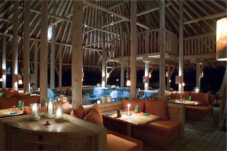 fancy restaurant - Interior of Restaurant, North Male Atoll, Maldives Stock Photo - Rights-Managed, Code: 700-02670149