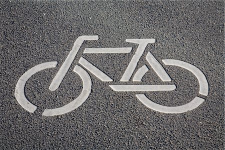 direction sign and nobody road - Bicycle Sign, Germany Stock Photo - Rights-Managed, Code: 700-02671084