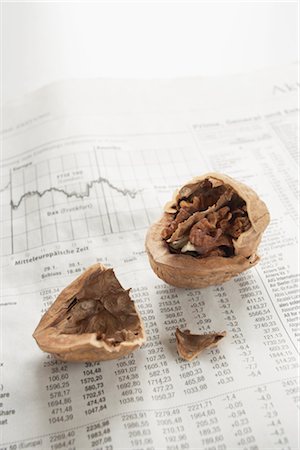 Nut and Financial Pages Stock Photo - Rights-Managed, Code: 700-02671315