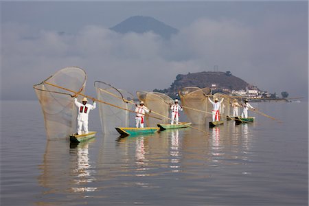 Butterfly Fishermen, Patzcuaro, Lake Patzcuaro, Michoacan, Mexico Stock Photo - Rights-Managed, Code: 700-02694244