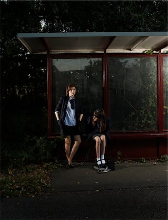 private school with uniforms - Students Waiting for Bus Stock Photo - Rights-Managed, Code: 700-02694664