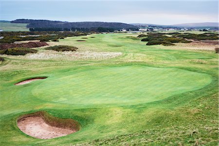 simsearch:700-01538925,k - Putting Green, Sand Bunkers and Fairway at Turnberry Golf Course, Turnberry, South Ayrshire, Ayrshire, Scotland Stock Photo - Rights-Managed, Code: 700-02700654