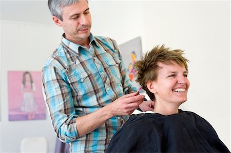 stylist - Woman at Hair Salon Stock Photo - Rights-Managed, Code: 700-02724646