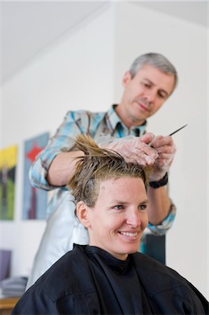 Woman at Hair Salon Stock Photo - Rights-Managed, Code: 700-02724652