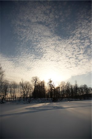 Snow Covered Lake, Prince Edward County, Ontario, Canada Stock Photo - Rights-Managed, Code: 700-02738073