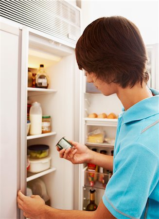 Teenage Boy Looking in the Refrigerator Stock Photo - Rights-Managed, Code: 700-02738793