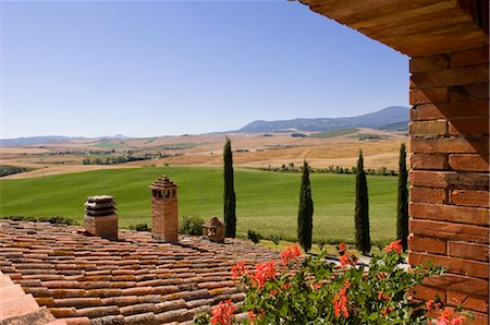 Country House, Val d'Orcia, Siena, Tuscany, Italy Stock Photo - Rights-Managed, Code: 700-02738825
