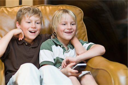 Two Boys Watching TV Stock Photo - Rights-Managed, Code: 700-02757123