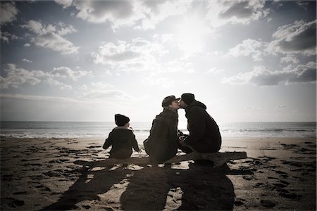 Family on Beach in Winter, Lazio, Rome, Italy Stock Photo - Rights-Managed, Code: 700-02757163