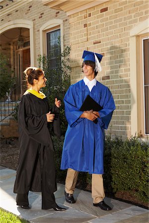 picture of people walking and chatting - Professor and Student at Graduation Stock Photo - Rights-Managed, Code: 700-02757214