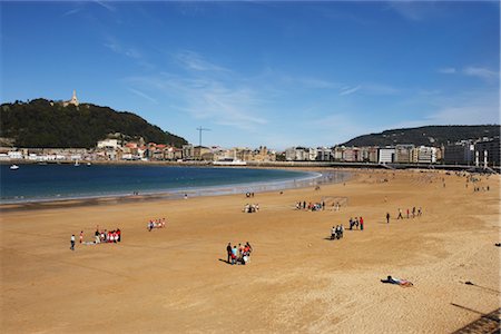 soccer games in spain - Beach, San Sebastian, Gipuzkoa, Basque Country, Spain Stock Photo - Rights-Managed, Code: 700-02834068