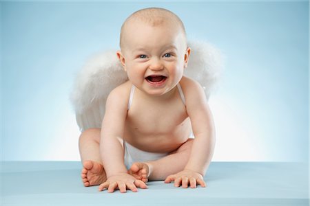 picture baby christmas - Baby Dressed as Angel Stock Photo - Rights-Managed, Code: 700-02832952