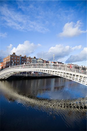 The Ha'penny Bridge, River Liffey, Dublin, Ireland Stock Photo - Rights-Managed, Code: 700-02860180