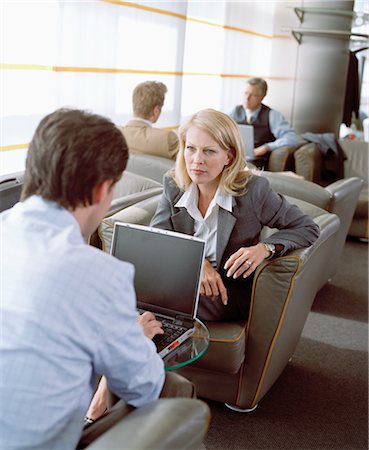 Business People Waiting in Airport Lounge Stock Photo - Rights-Managed, Code: 700-02887157