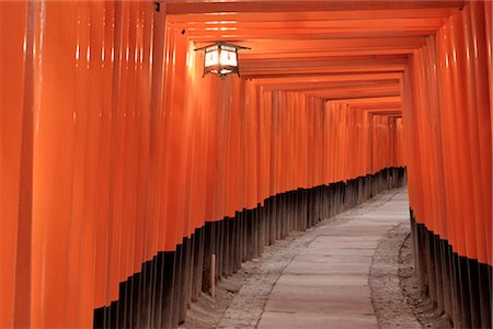 Torii Gates, Fushimi Inari Taisha, Fushimi, Kyoto, Kyoto Prefecture, Kansai, Honshu, Japan Stock Photo - Rights-Managed, Code: 700-02887271