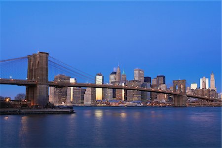 simsearch:700-00523850,k - Brooklyn Bridge and Lower Manhattan Skyline, New York, New York, USA Stock Photo - Rights-Managed, Code: 700-02912859