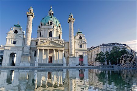 places in vienna - Karlskirche, Karlsplatz, Vienna, Austria Stock Photo - Rights-Managed, Code: 700-02935520