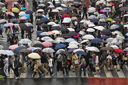 rainy and street scene - Shibuya District, Tokyo, Kanto Region, Honshu, Japan Stock Photo - Rights-Managed, Code: 700-02935637
