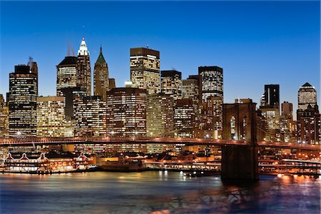 simsearch:700-00608810,k - Brooklyn Bridge and Lower Manhattan, New York, New York, USA Stock Photo - Rights-Managed, Code: 700-02957709