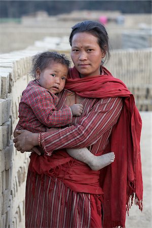 Mother and Baby in Chapagaon, Nepal Stock Photo - Rights-Managed, Code: 700-02957843